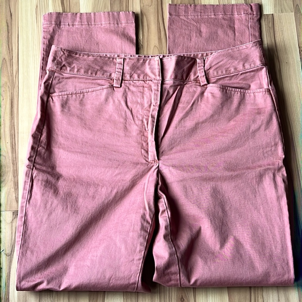 LANDS END LADIES CHINOS 10 Tall Sunwashed mauve EUC